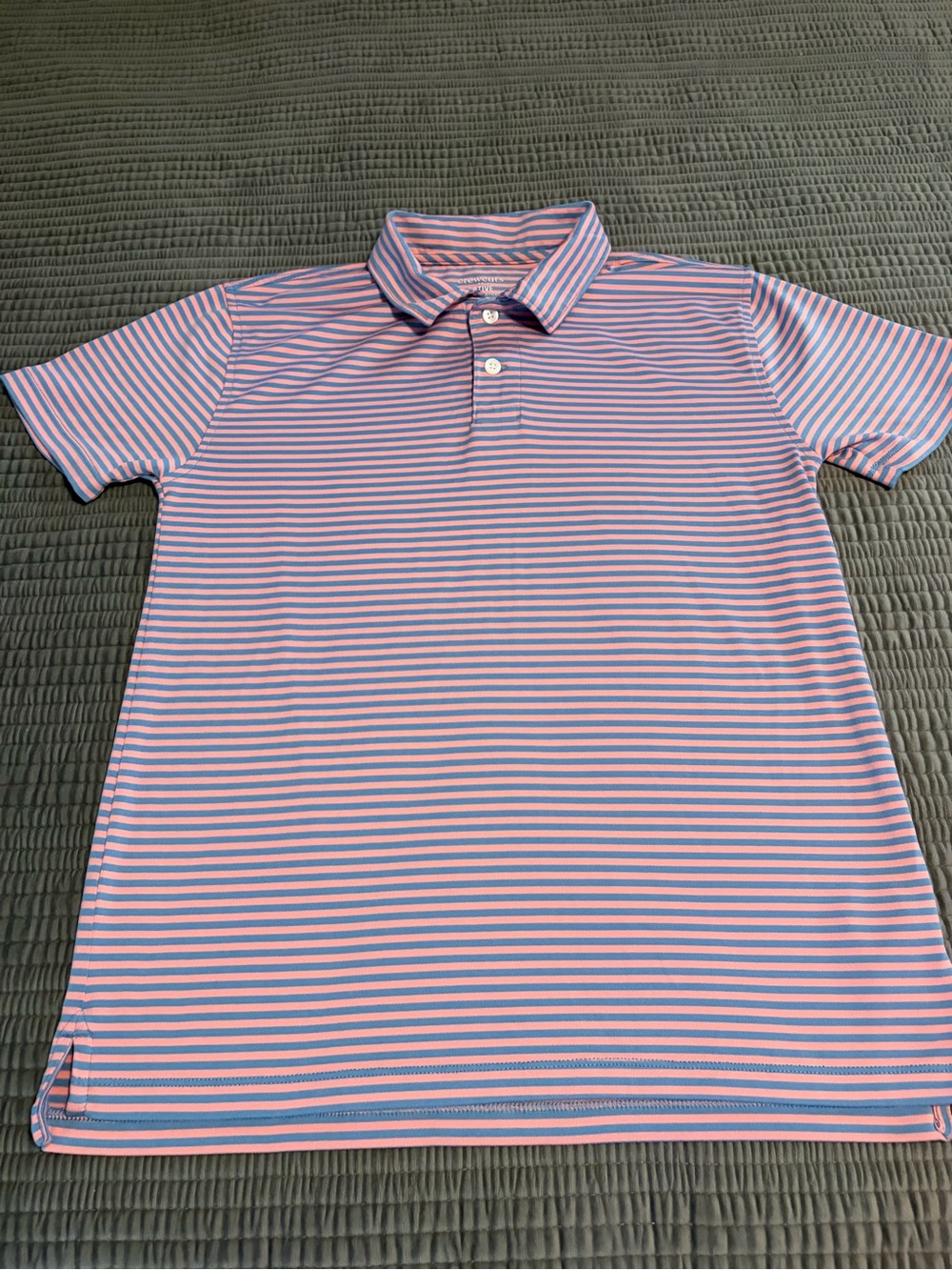 Crewcuts Pink and Blue Striped Polo